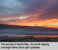 [The sunrise in Apollo Bay - it's worth staying overnight there just to get a glimpse.]