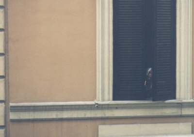 [The window opposite our hotel room, one Thursday morning]