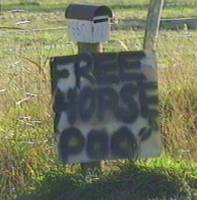 [Free horse poo sign, Longwarry]