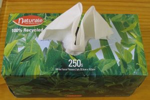Recycled tissue box