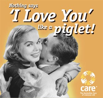 Nothing says 'I love you' like a piglet!