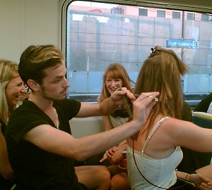 Hairdresser on train 1