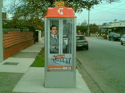 Get Smart telephone box advertisement