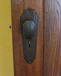 Art deco door handle