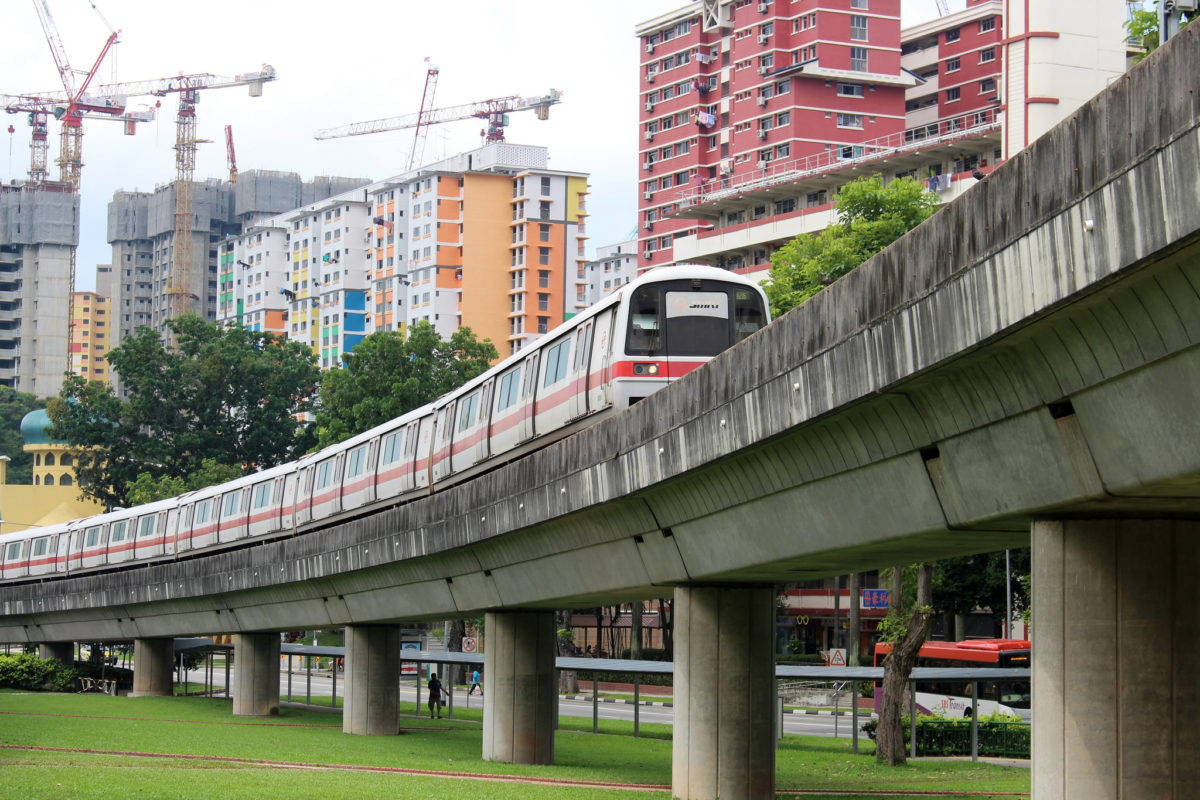 Singapore elevated rail (near Redhill station)