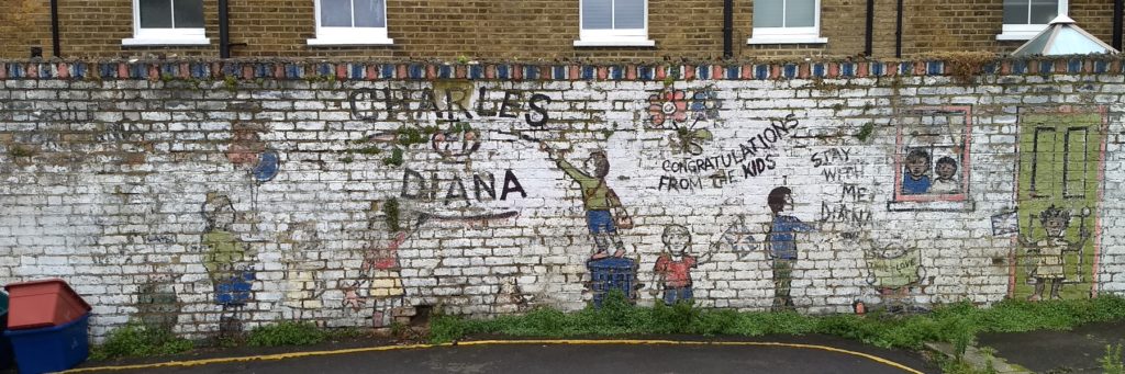 Charles and Diana mural, Chiswick, London