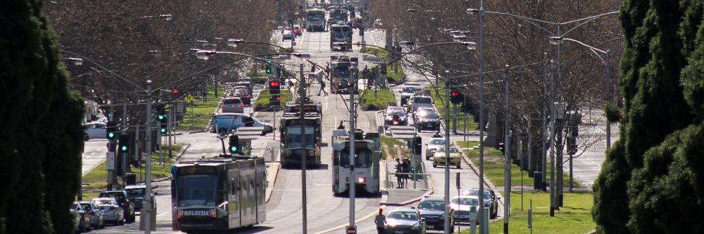 St Kilda Road trams