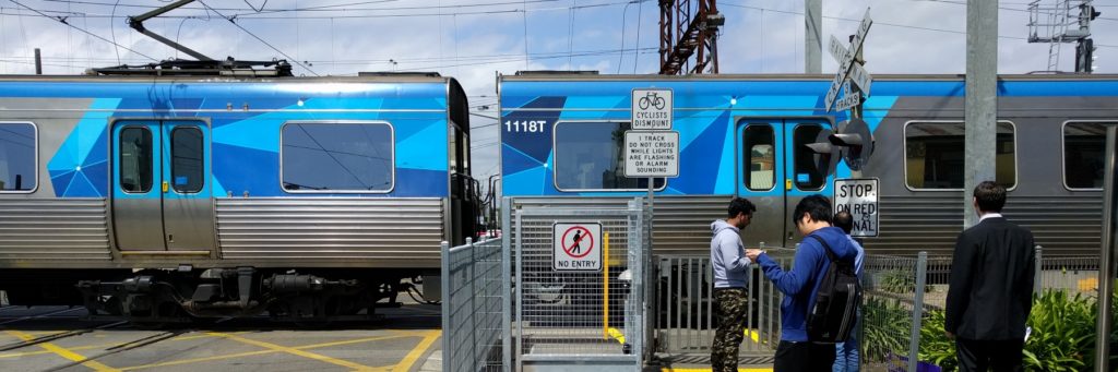 Glenhuntly Station railway crossing