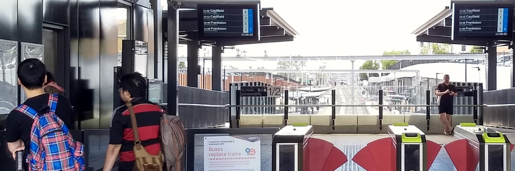 Bentleigh station during major train disruptions