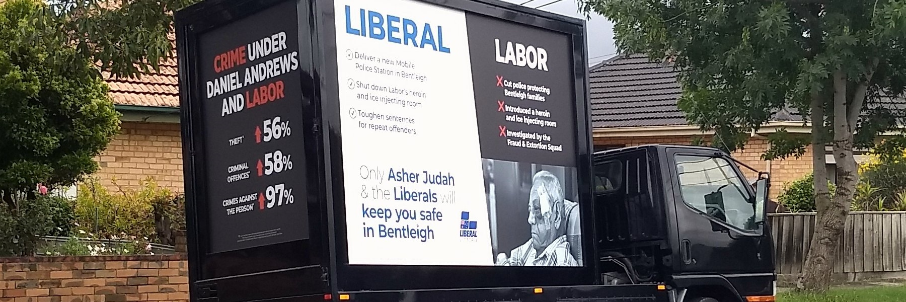 Liberal campaign truck for state election 2014