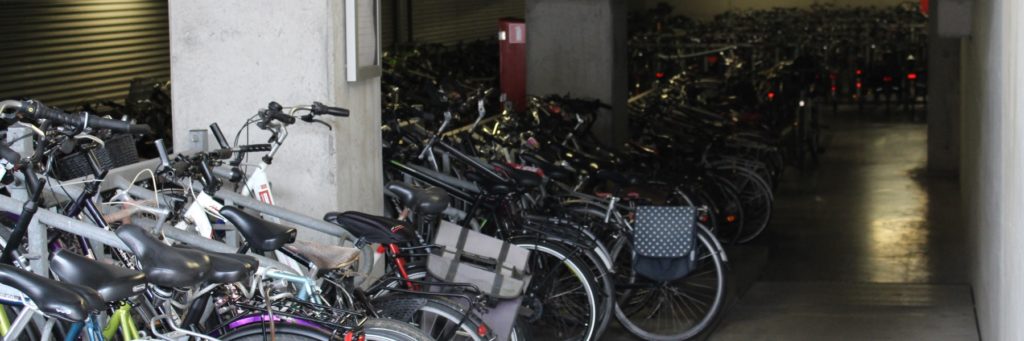 Bike parking at Bruges station, Belgium