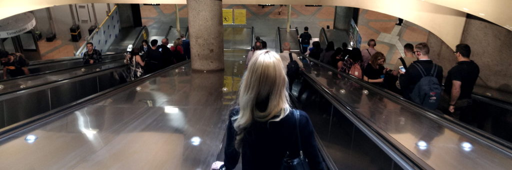 Escalators at Flagstaff station