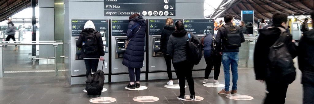 Myki vending machines at Southern Cross