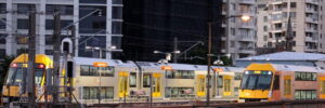 Trains at Sydney Milsons Point station