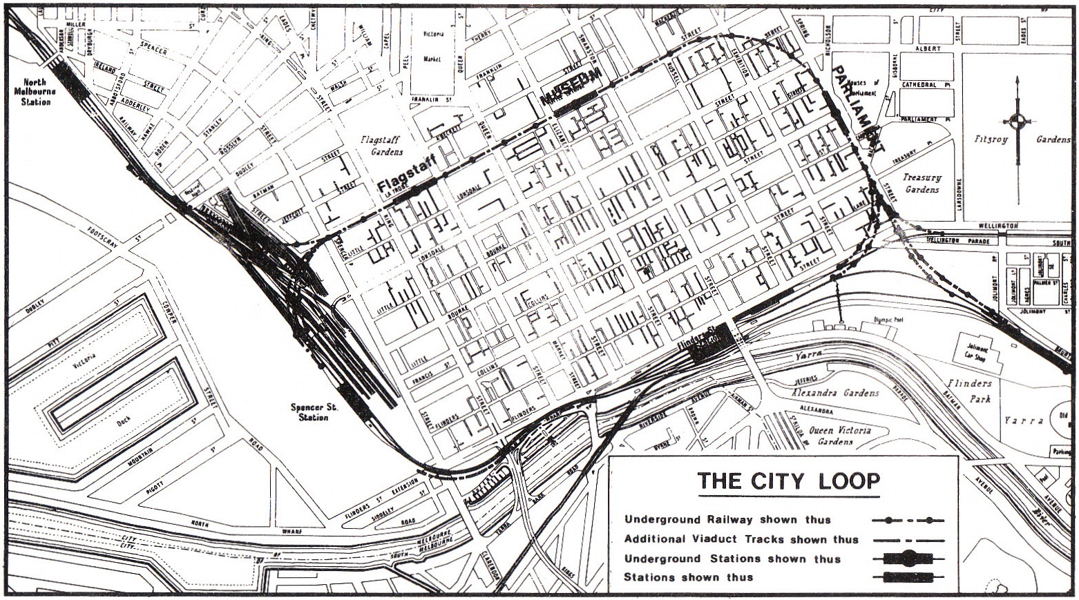 Melbourne City Loop Map 40 Years Of The City Loop – Daniel Bowen