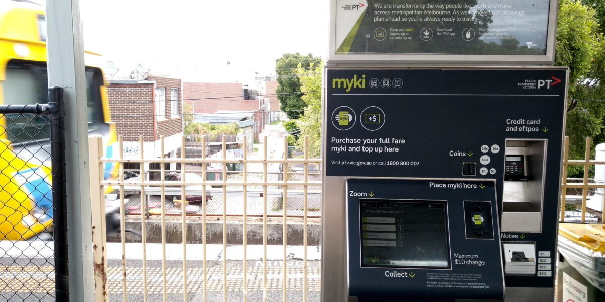 Myki Machine on a station