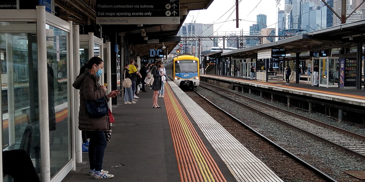 Train arriving at Richmond