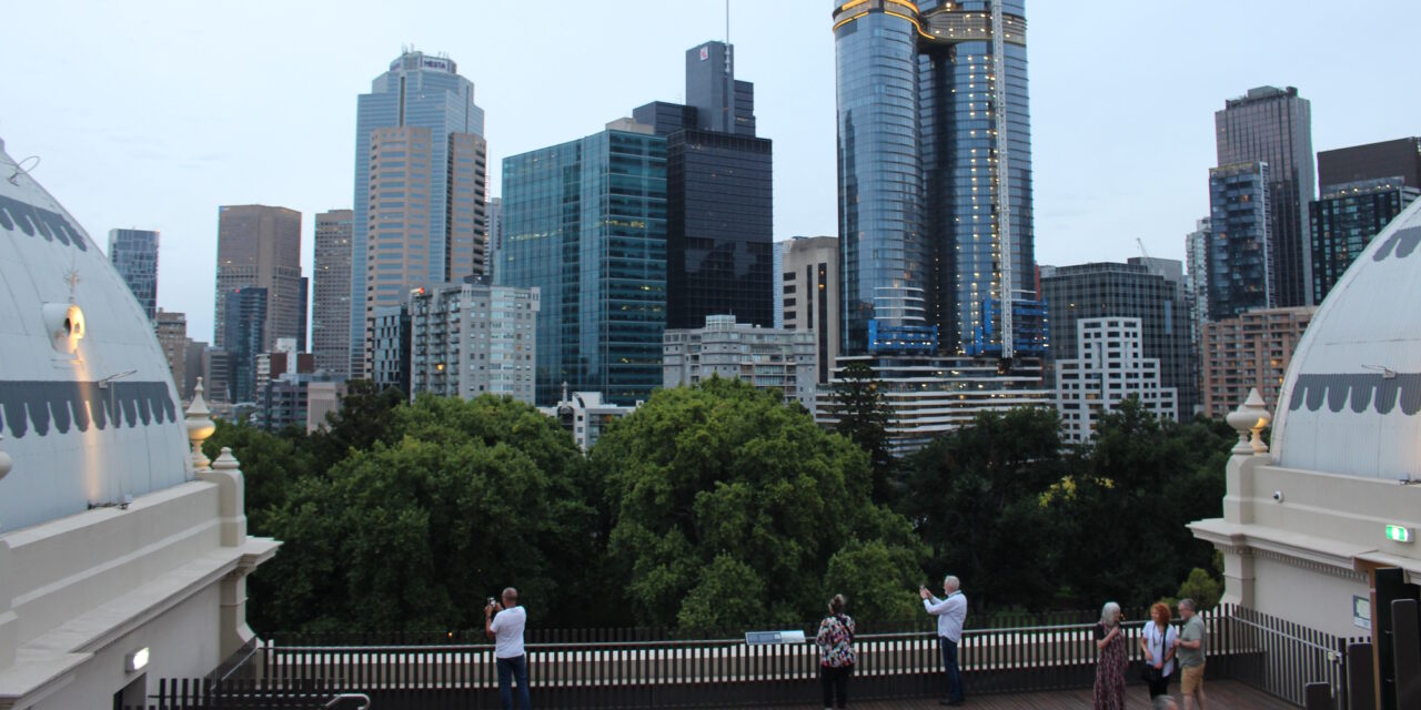 City skyline from Exhibition Buildings