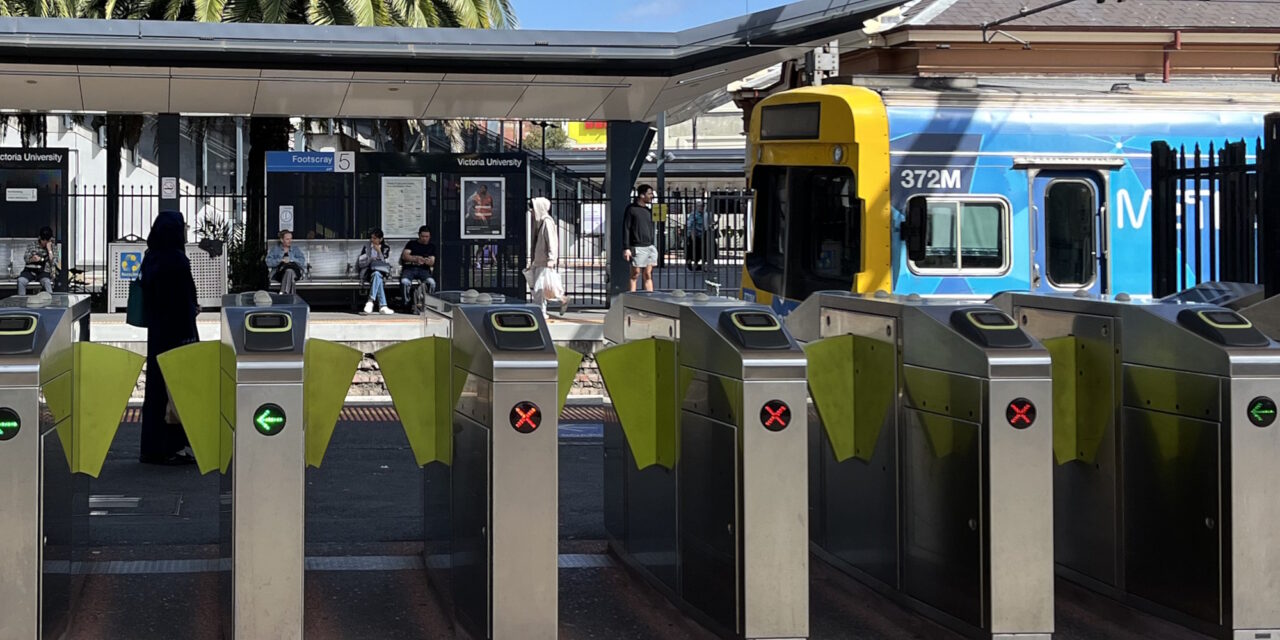 Fare gates at Footscray station