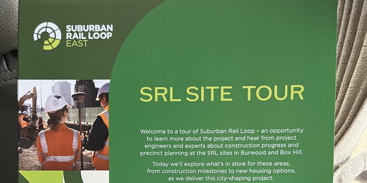 Booklet for Suburban Rail Loop site tour