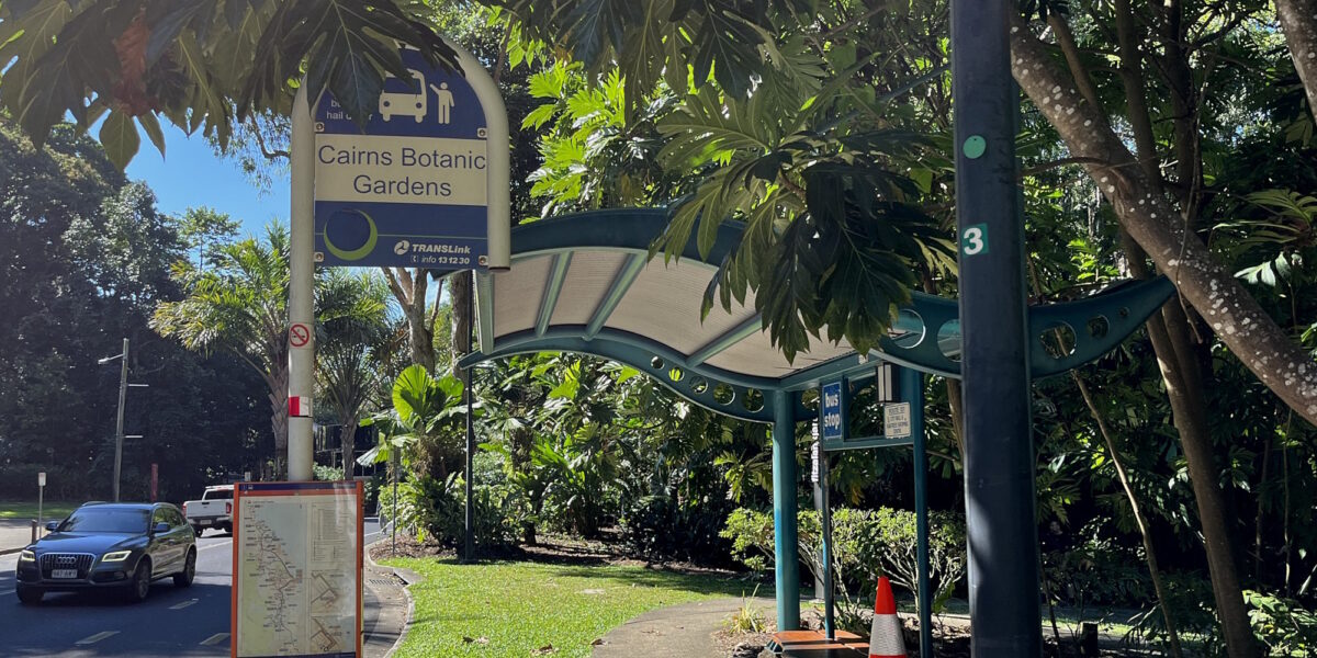 Bus stop at Cairns Botanic Gardens