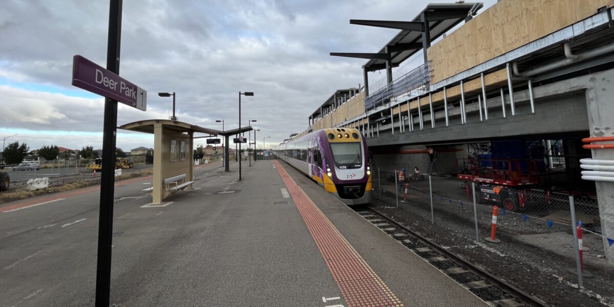 Deer Park station under construction