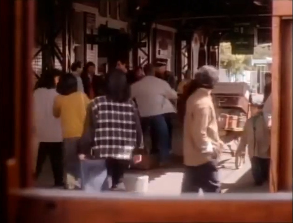 A scene from Mission Impossible filmed at Caulfield station