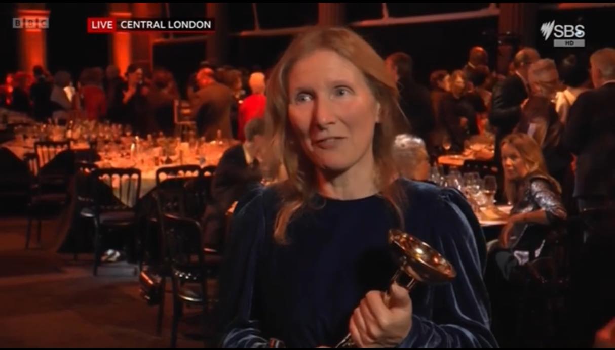 Booker Prize winner Samantha Harvey being interviewed on BBC News At Ten