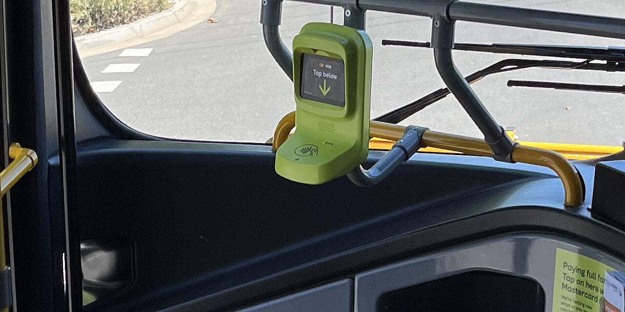 Test bank card reader on a bus