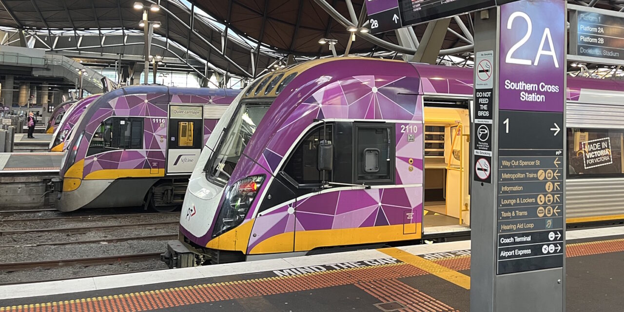 V/Line VLocity trains at Southern Cross