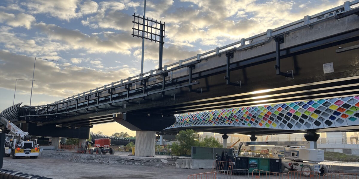 West Gate Tunnel bridge under construction