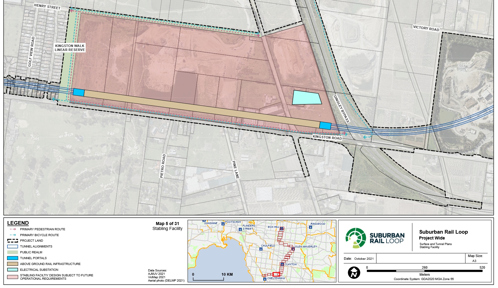 SRL plans: line alignment at Heatherton